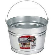 Behrens 4.25 Gallon Steel Pail Galvanized Steel in Silver   Heritage American-Made Outdoor & Workshop Container