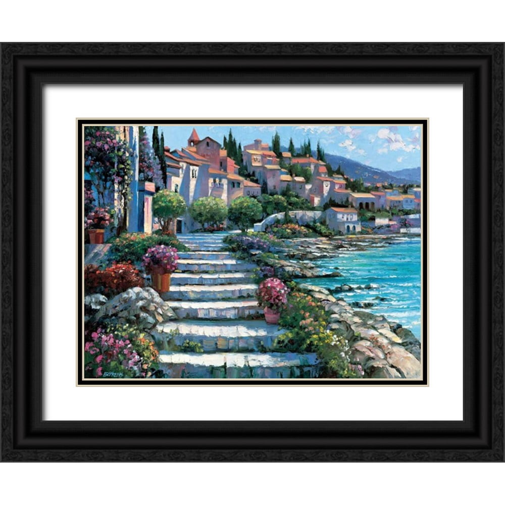 behrens-howard-24x19-black-ornate-wood-framed-with-double-matting