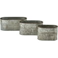 thumbnail image 1 of Behrens M19OS1 11.5in/set O Embossed Aged Galv. Nesting Oval Tubs, 1 of 1