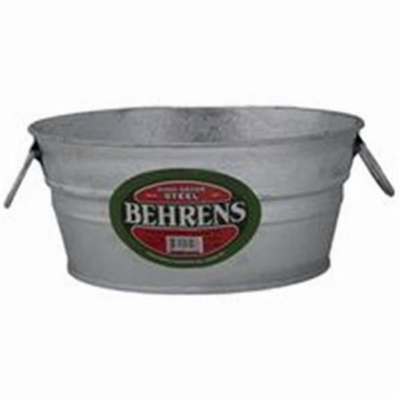 Behrens Manufacturing  1.5 g Hot Dipped Steel Low Round Flat Tub