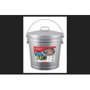Behrens 10 Gallon Trash Can Galvanized Steel in Silver   Heritage American-Made Outdoor & Workshop Container