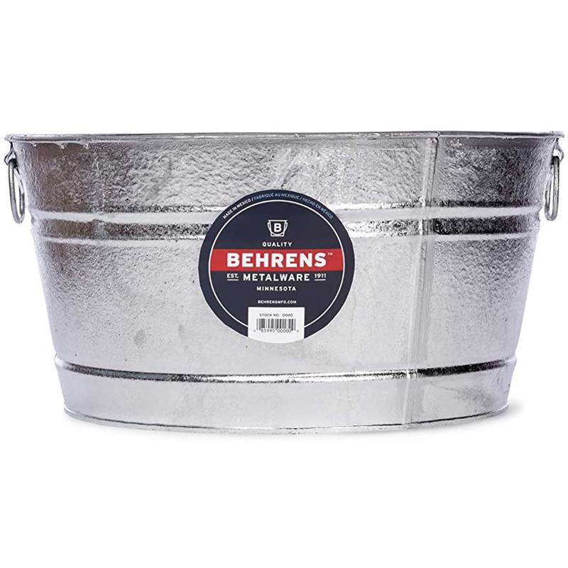 Behrens Manufacturing 9 gal Round Galvanized Wash Tub