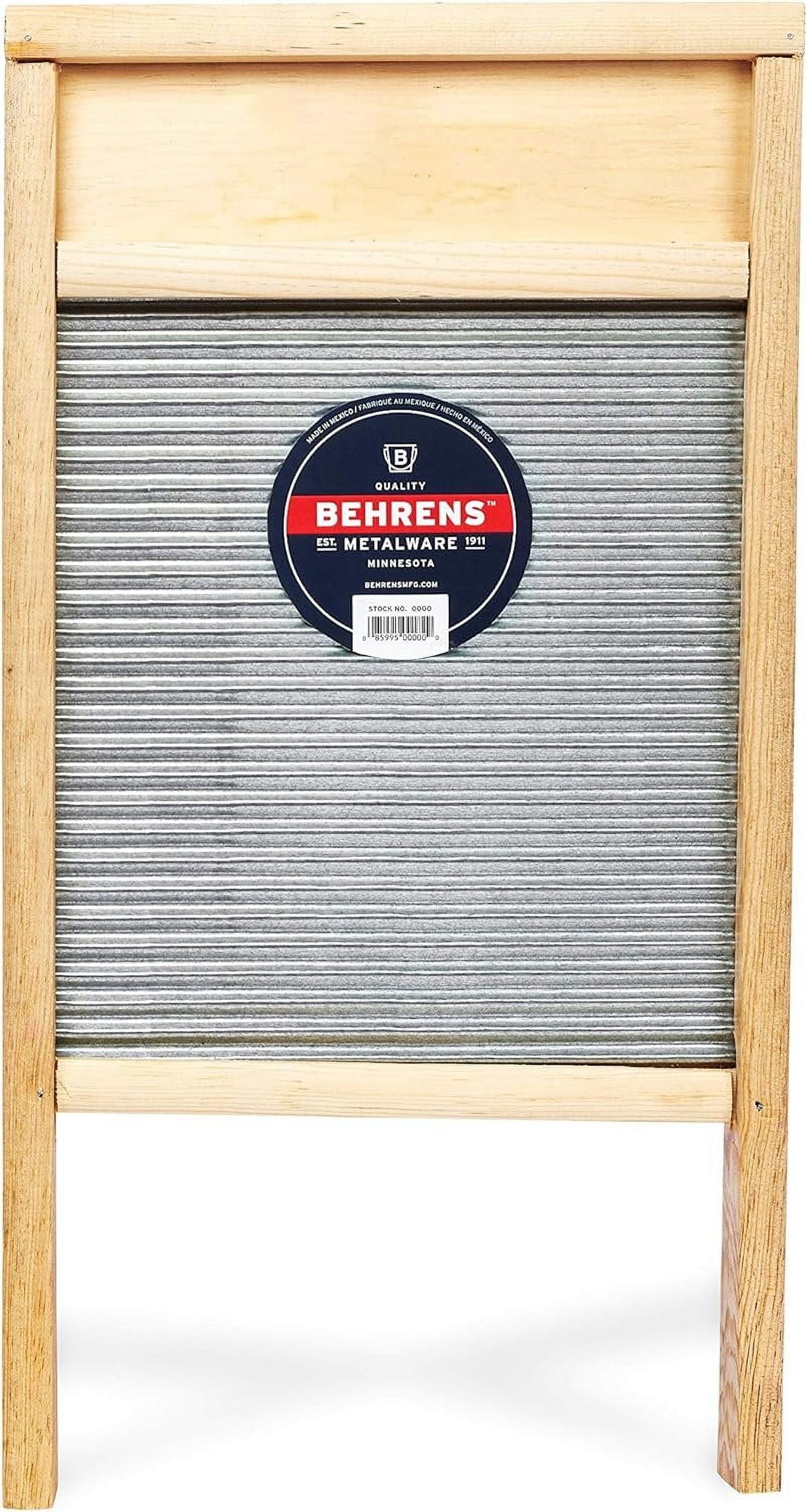 Behrens Manufacturing, Large BWBG12 Galvanized Washboard, Silver