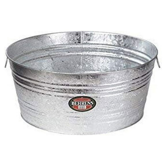 Behrens Tub 10.5 Gal Round Galvanized  Residential Use, Standard Application