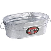 Behrens 2 Gallon Oval Steel Tub Galvanized Steel in Silver   Heritage American-Made Outdoor & Workshop Container