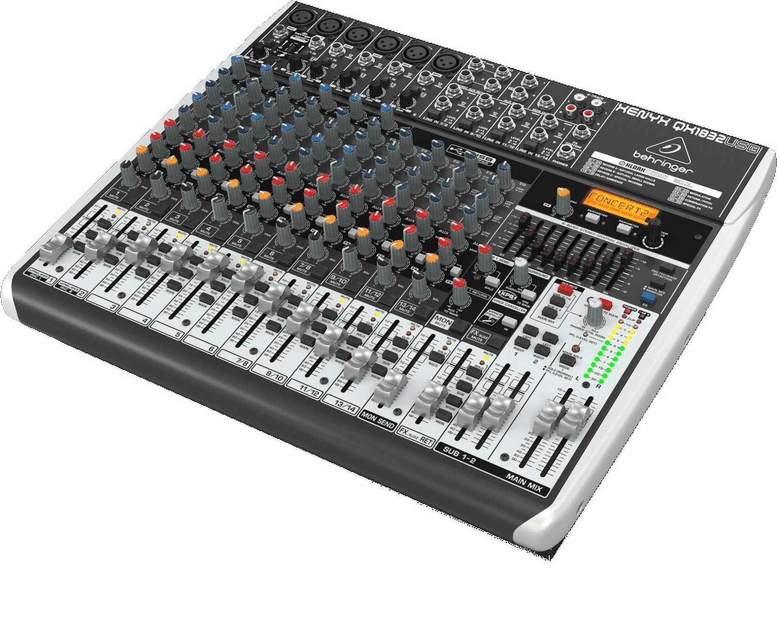 Behringer 18-Input 3/2-Bus USB Mixer with XENYX Mic Preamps & Compressors, 18" x 6" x 21"