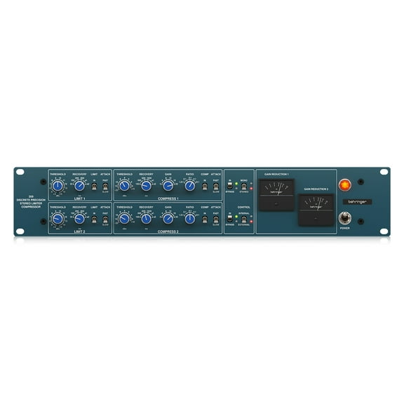 Behringer 369 Classic 2-Channel Precision Stereo Compressor and Limiter with Custom-Built Midas Transformers