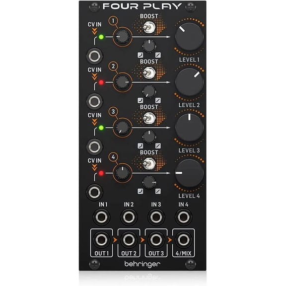 Behringer Four Play 4-Channel VCA and Mixer Module for Eurorack
