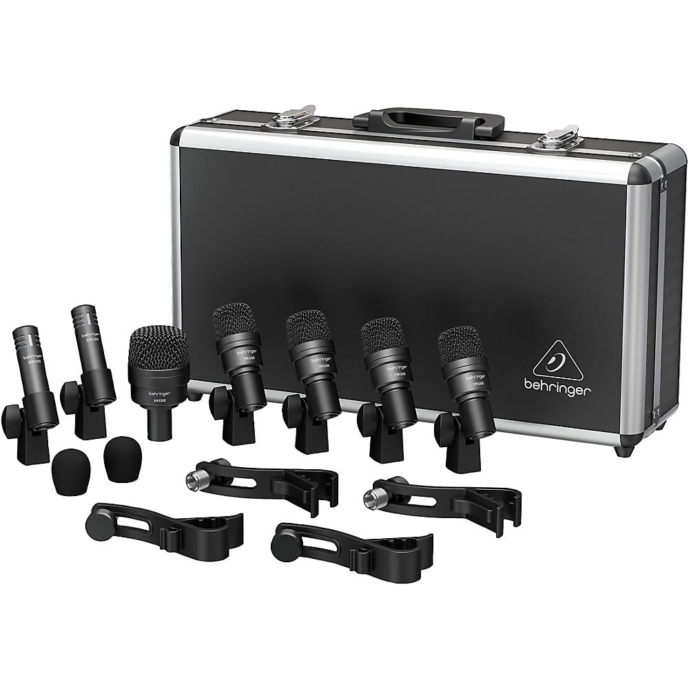 Behringer BC1200 Professional 7-Piece Drum Microphone Set for Studio and Live Applications