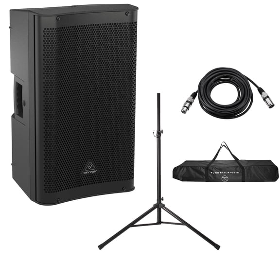 Behringer DR112DSP 12" 1200W Active PA Speaker System,w/Stand XLR Cable