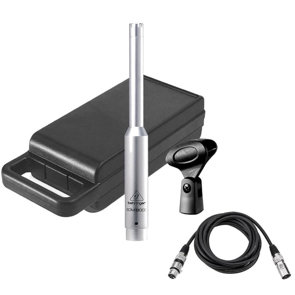 Behringer ECM8000 Ultra-Linear Omni-Directional Measurement Condenser Microphone, Bundle with 10' XLR Microphone Cable