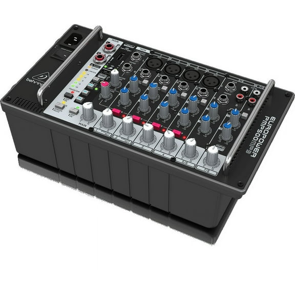 Behringer EUROPOWER PMP500MP3 Ultra-Compact 500-Watt 8-Channel Powered Mixer w/ MP3 Player, Reverb & Wireless Option