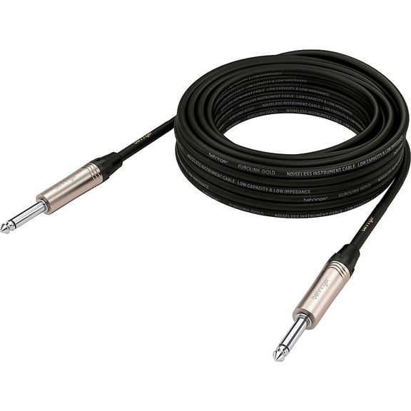 Behringer Gold Performance Straight to Straight Instrument Cable with 1/4" TS Connectors 32.8 ft. Black