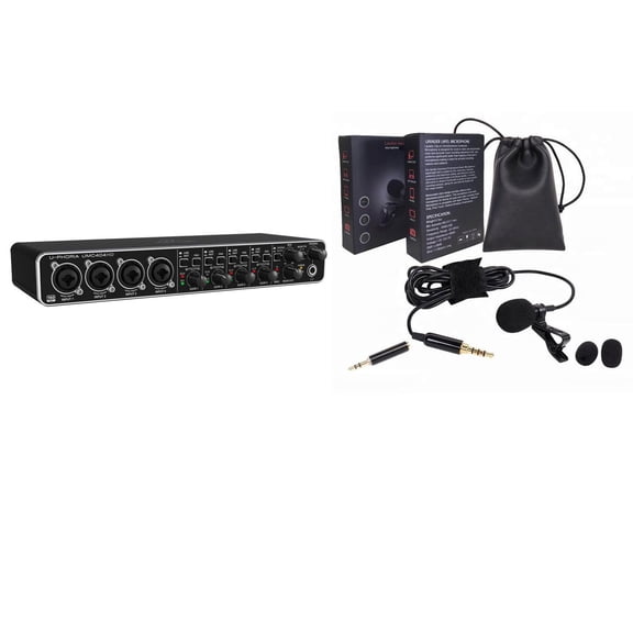 Behringer U-PHORIA UMC404HD USB 2.0 Audio/MIDI Interface - Bundle with Stony Edge Lavalier Microphone