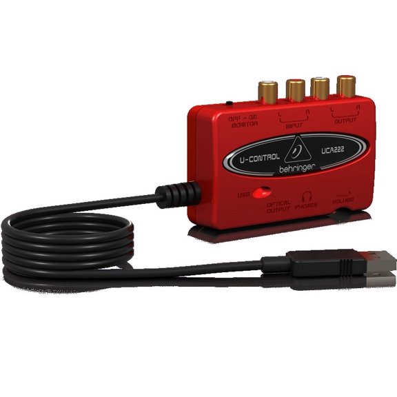 Behringer UCA222 Ultra-Low Latency 2 In/2 Out USB Audio Interface with Digital Output
