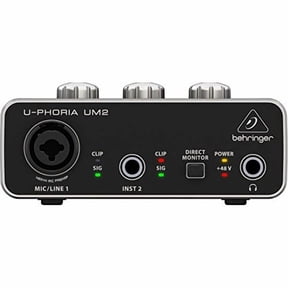 Behringer UM2 Audiophile 2x2 USB Audio Interface w/ Mic Preamplifier