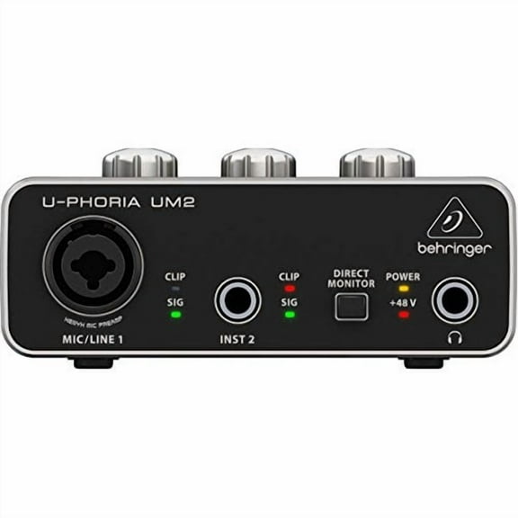 Behringer UM2 Audiophile 2x2 USB Audio Interface w/ Mic Preamplifier