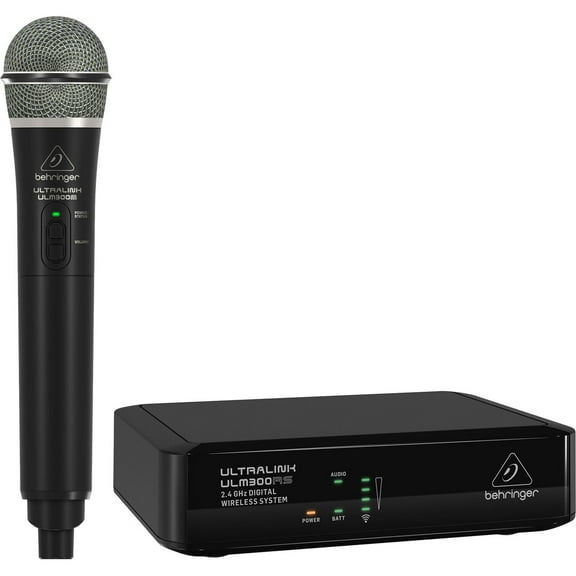 Behringer ULTRALINK ULM300MIC High-Performance 2.4GHz Digital Wireless System with Handheld Microphone and Receiver