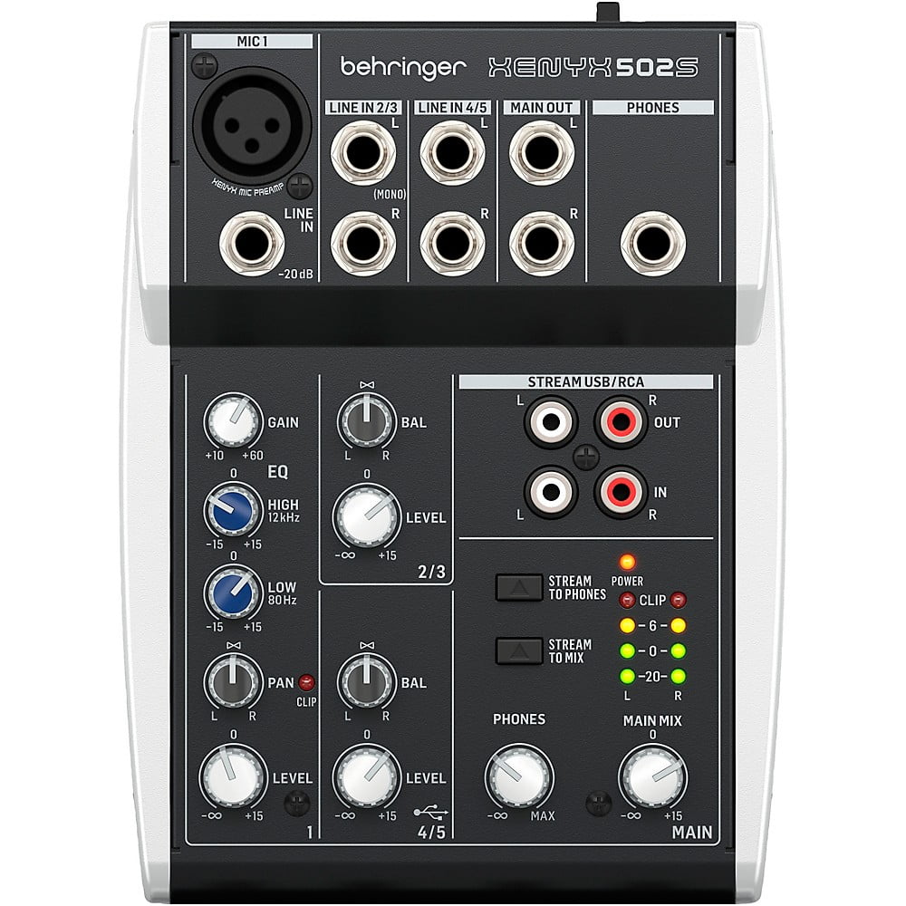 Behringer Xenyx 502S 5-Channel Analog Streaming Mixer