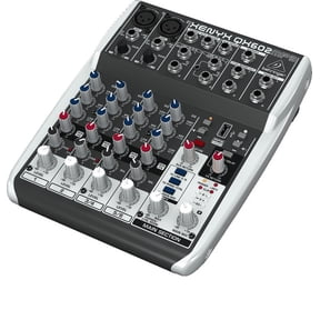 Behringer XENYX QX602MP3 Premium 6-Input 2-Bus Mixer w/ XENYX Mic Preamps, British EQs, MP3 Player & Multi-FX