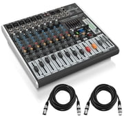 Behringer XENYX X1222USB Prem 12-Input 2/2-Bus Mixer W/2x 15 8mm XLR Cable