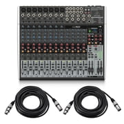 Behringer XENYX X2222USB 22-Input 2/2-Bus Mixer With 2x 25 XLR MIc Cable