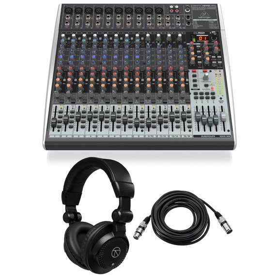 Behringer XENYX X2442USB 24-Input 4/2-Bus Mixer, w/Headphones, 2x XLR Cable