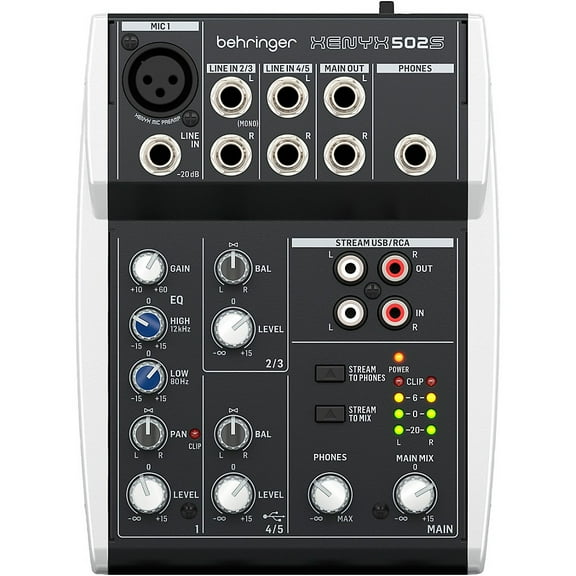 Behringer XENYX 502S 5-Channel Analog Mixer With USB