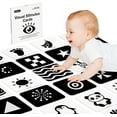 thumbnail image 1 of Beiens Black and White High Contrast Baby Flash Cards for Newborn Brain Development Toys Visual Stimulation Learning Activity Cards 20 PCs 40 Pages, 1 of 8