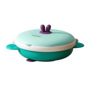 Beiens Insulated Kids Plate with Water Reservoir -Blue
