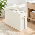 Beige 1 Pack Bathroom Toilet Paper Storage Container with Lid - Walmart.com