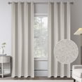 thumbnail image 1 of Beige 100% Blackout Linen Curtains 120 Inches Extra Long Ceiling to Floor,Eyelet Top Full Black Out Room Darkening Thermal Insulated Sliding Glass Door Curtain Panels W50 x L120 Length 10 FT Drapery, 1 of 15