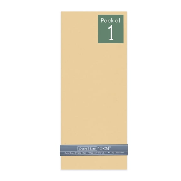 Beige 10x24 Uncut Art Mat Board - No Opening - 1 Mat