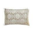 thumbnail image 1 of Beige 12"x26" (30x65 cm) Lumbar Pillow Cover, Linen Embroidery Oblong Pillow, Abstract Pattern Contemporary Style - Cecil, 1 of 3