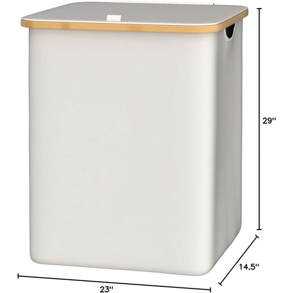 Beige 160L 3-Section Laundry Hamper with Lid - Extra Large Divided Organizer for Bedroom & Laundry Room