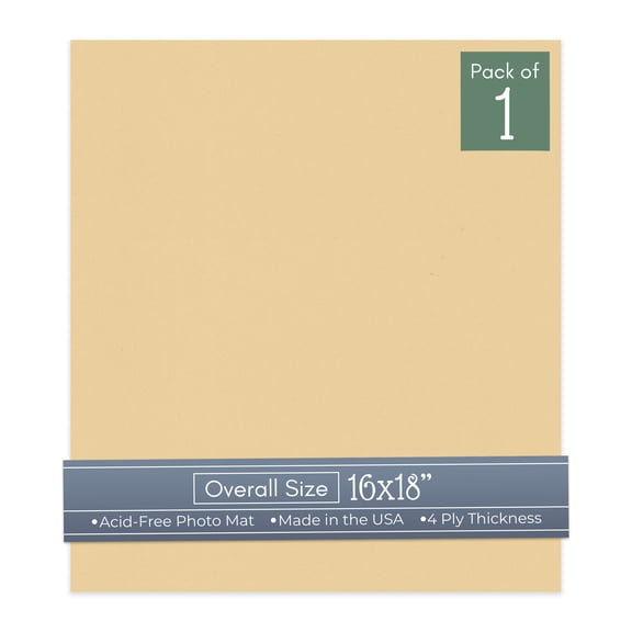 Beige 16x18 Uncut Art Mat Board - No Opening - 1 Mat
