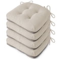 Beige 18"x16.5"x3" 4 Count Indoor Dining Chair Seat Cushions - Walmart.com