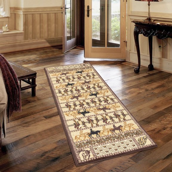 Beige 2 ft. 7 in. x 7 ft. 3 in. Southwest Area Rug