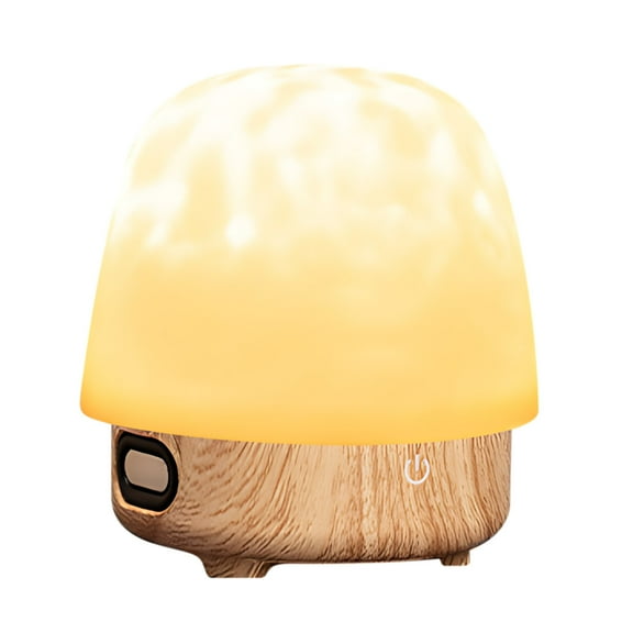 Beige 2025 2 In 1 Lunar Light Projector Bluetooth Speaker With Lampshade 16 Colors Dimming Touch Control Sleep Aid Room Decor Gift Dynamic Water Wave Night Light Bluetooth Stereo Plastic M