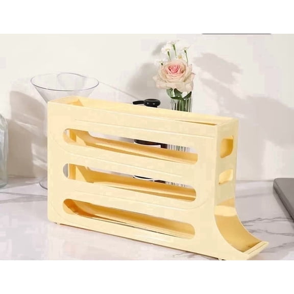 Beige 30 Egg Cartons, Automatic Roll Off, Easy to Pick, Washable