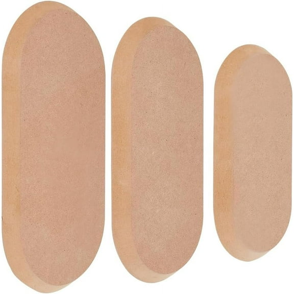 Beige 3Pcs Oval Pottery Molds - Clay Drying Board Plate Forming Molds for Ceramic Making - 3 Sizes
