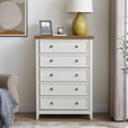 thumbnail image 1 of Beige 5 Drawer Chest with Stable Feet | Reliable Storage for Home Items, 1 of 7