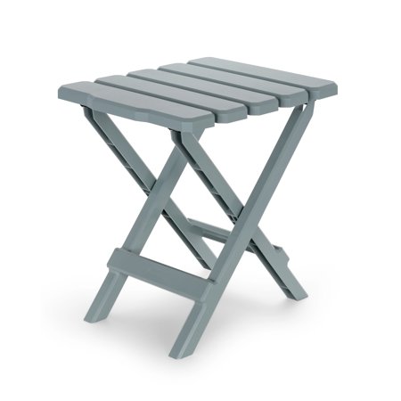 Dowellia Portable Outdoor Folding Side Table, Perfect for The Beach, Camping, Picnics, Cookouts and More, Weatherproof and Rust Resistant - Gray
