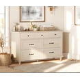 thumbnail image 1 of Beige 7 Drawer Dresser for Bedroom, Wooden Chest of Drawers for Living Room, 1 of 7