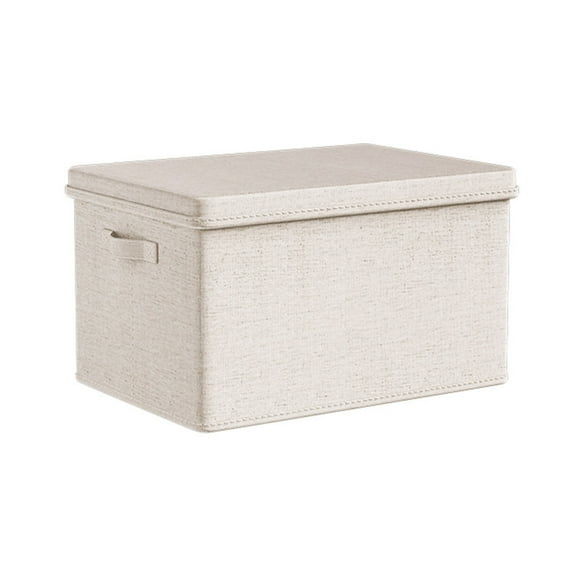 Beige A Beige Foldable And Washable Storage Box Small Size For Home Organization Dust Proof Fabric Size 12.59X9.44X7.08 Inches