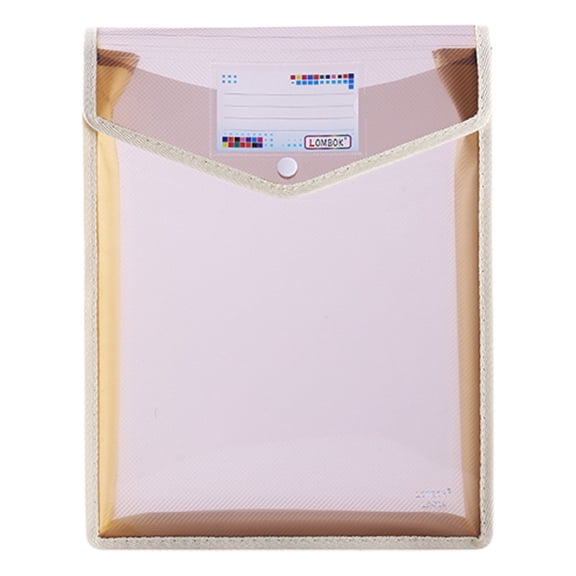 Beige A5 Expanding Accordion File, 25x19x6cm, Multiple Sections, Button Fastening for Secure Storage (1pc)