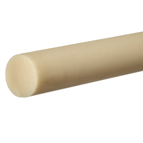 Beige ABS Plastic Rod - 2" Diameter x 6 ft. Long