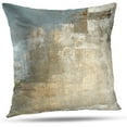 thumbnail image 1 of Beige Abstract Art Contemporary Pillow Cover, Modern Neutral Decorative Throw Pillows Cushion Cover for Bedroom Sofa Living Room 18 x 18 Inch, 1 of 3