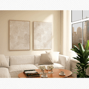 Beige Abstract Japandi Minimalist Poster Set 2 Prints Set 2 , Poster Only