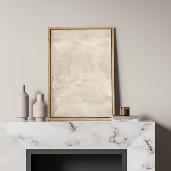 Beige Abstract Minimalist Poster, Unframed Size 16x24